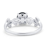 Solitaire Wedding Ring Round Simulated Cubic Zirconia 925 Sterling Silver