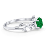 Solitaire Wedding Ring Round Simulated Cubic Zirconia 925 Sterling Silver