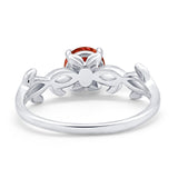 Solitaire Wedding Ring Round Simulated Cubic Zirconia 925 Sterling Silver