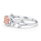 Solitaire Wedding Ring Round Simulated Cubic Zirconia 925 Sterling Silver