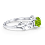 Solitaire Wedding Ring Round Simulated Cubic Zirconia 925 Sterling Silver