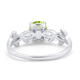Solitaire Wedding Ring Round Simulated Cubic Zirconia 925 Sterling Silver