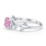 Solitaire Wedding Ring Round Simulated Cubic Zirconia 925 Sterling Silver