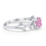 Solitaire Wedding Ring Round Simulated Cubic Zirconia 925 Sterling Silver