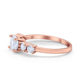 Wedding Engagement Bridal Ring Round Simulated Cubic Zirconia 925 Sterling Silver