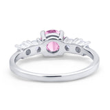 Wedding Engagement Bridal Ring Round Simulated Cubic Zirconia 925 Sterling Silver