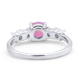 Wedding Engagement Bridal Ring Round Simulated Cubic Zirconia 925 Sterling Silver