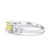 Wedding Engagement Bridal Ring Round Simulated Cubic Zirconia 925 Sterling Silver