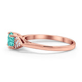 Wedding Ring Bridal Simulated Round Cubic Zirconia 925 Sterling Silver