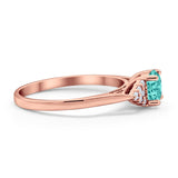 Wedding Ring Bridal Simulated Round Cubic Zirconia 925 Sterling Silver
