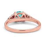 Wedding Ring Bridal Simulated Round Cubic Zirconia 925 Sterling Silver