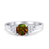 Wedding Ring Bridal Simulated Round Cubic Zirconia 925 Sterling Silver