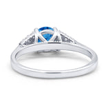 Wedding Ring Bridal Simulated Round Cubic Zirconia 925 Sterling Silver