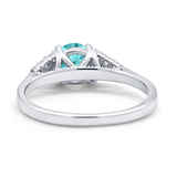 Wedding Ring Bridal Simulated Round Cubic Zirconia 925 Sterling Silver