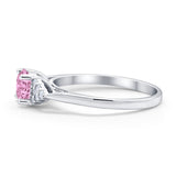 Wedding Ring Bridal Simulated Round Cubic Zirconia 925 Sterling Silver
