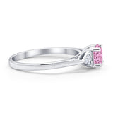 Wedding Ring Bridal Simulated Round Cubic Zirconia 925 Sterling Silver