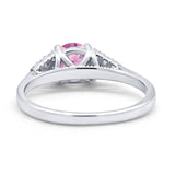 Wedding Ring Bridal Simulated Round Cubic Zirconia 925 Sterling Silver
