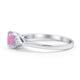 Wedding Ring Bridal Simulated Round Cubic Zirconia 925 Sterling Silver