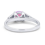 Wedding Ring Bridal Simulated Round Cubic Zirconia 925 Sterling Silver