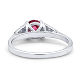 Wedding Ring Bridal Simulated Round Cubic Zirconia 925 Sterling Silver