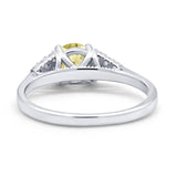 Wedding Ring Bridal Simulated Round Cubic Zirconia 925 Sterling Silver