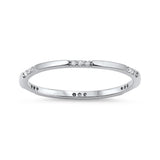 2mm Eternity Wedding Engagement Band Ring Round Cubic Zirconia 925 Sterling Silver - Blue Apple Jewelry