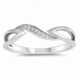 Fashion Ring Round Cubic Zirconia 925 Sterling Silver Choose Color