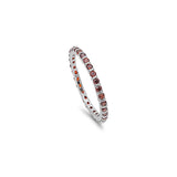 Full Eternity Stackable Wedding Band Ring 925 Sterling Silver