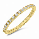 2mm Full Eternity Band Ring Round 925 Sterling Silver Choose Color