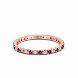 Eternity Wedding Art Deco Round Ring Simulated Cubic Zirconia 925 Sterling Silver