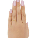 Eternity Wedding Art Deco Round Ring Simulated Cubic Zirconia 925 Sterling Silver