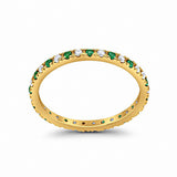 Eternity Wedding Art Deco Round Ring Simulated Cubic Zirconia 925 Sterling Silver