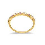 Half Eternity Wedding Ring Art Deco Simulated Cubic Zirconia 925 Sterling Silver