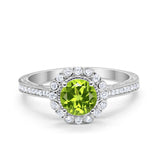 Art Deco Filigree Halo Wedding Engagement Bridal Ring Round Cubic Zirconia Solid 925 Sterling Silver Choose Color