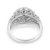 Fancy Art Deco Wedding Ring 925 Sterling Silver Round Simulated Cubic Zirconia
