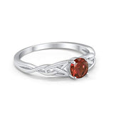 Solitaire Trinity Engagement Ring Simulated Cubic Zirconia 925 Sterling Silver