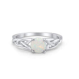 Solitaire Trinity Engagement Ring Simulated Cubic Zirconia 925 Sterling Silver