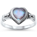 Celtic Design Heart Ring 925 Sterling Silver Choose Color Heart Promise Ring