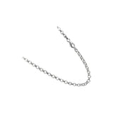 2MM 025 Rhodium Plated Rolo Chain .925 Sterling Silver Length "16-20"