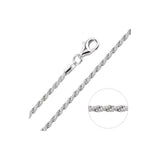 Rhodium Plated Rope Chain