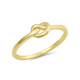 Petite Dainty Heart Promise Ring Love Twisted Tangled Knot 925 Sterling Silver - Blue Apple Jewelry