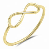 Infinity Plain Band Ring Simple Plain 925 Sterling Silver Choose Color
