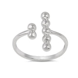 Fashion Ball Ring Band 925 Sterling Silver Simple Plain - Blue Apple Jewelry