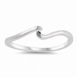 Twisted Wave Band Ring 925 Sterling Silver Choose Color