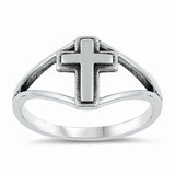 Plain Cross Band Ring 925 Sterling Silver Choose Color