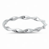 Twisted Band 925 Sterling Silver Choose Color Choose Color
