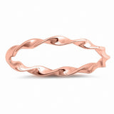 Twisted Band 925 Sterling Silver Choose Color Choose Color