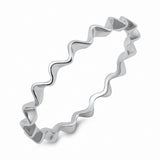 2mm Wave Design Band 925 Sterling Silver Choose Color