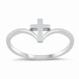 Chevron Midi Cross Thumb Ring Band Solid 925 Sterling Silver Choose Color