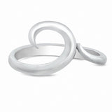 12mm Wave Ring Band 925 Sterling Silver